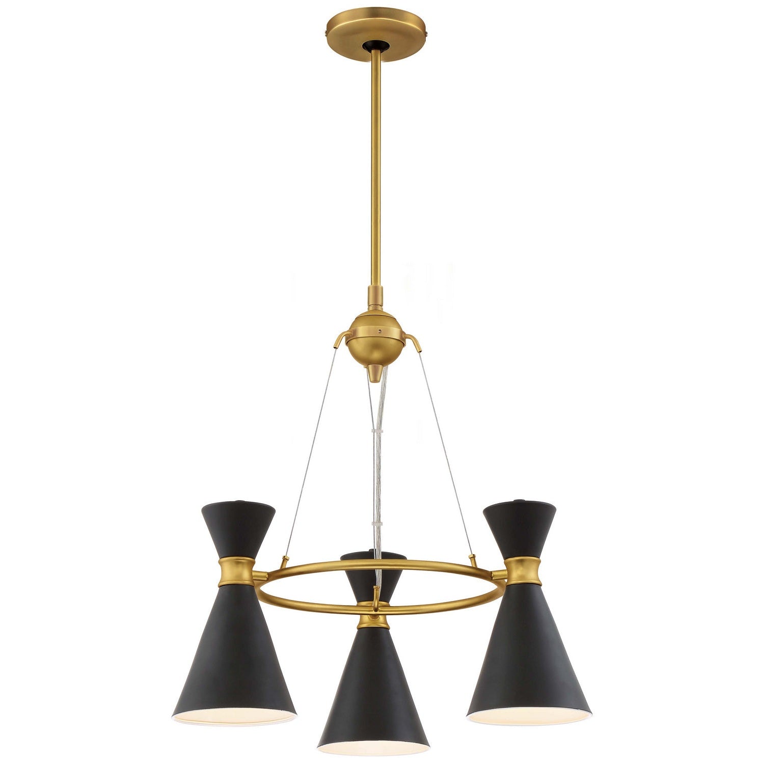 George Kovacs - P1823-248 - Three Light Mini Chandelier - Conic - Honey Gold