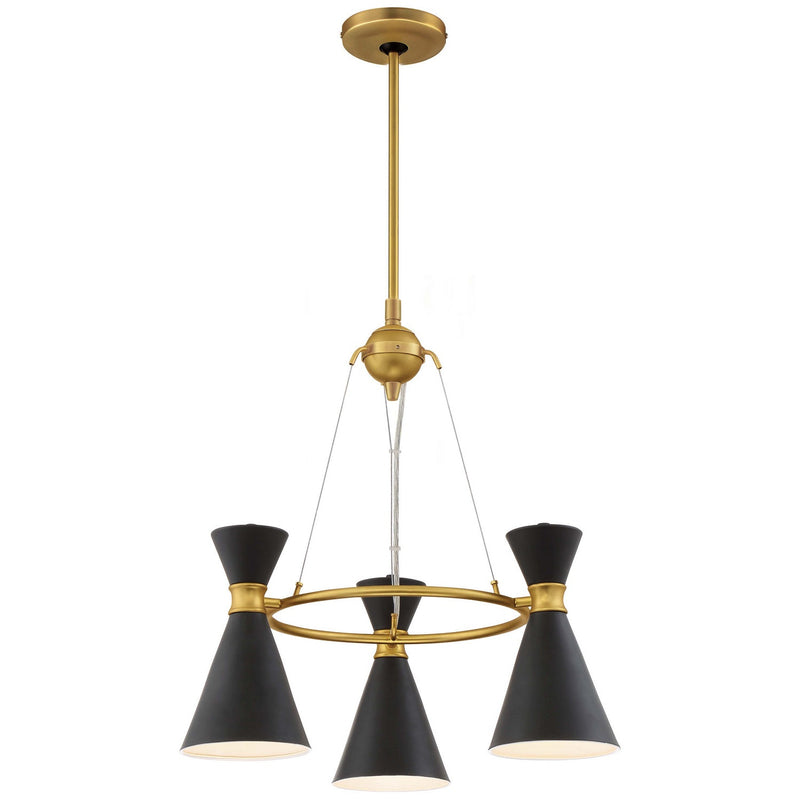 George Kovacs - P1823-248 - Three Light Mini Chandelier - Conic - Honey Gold