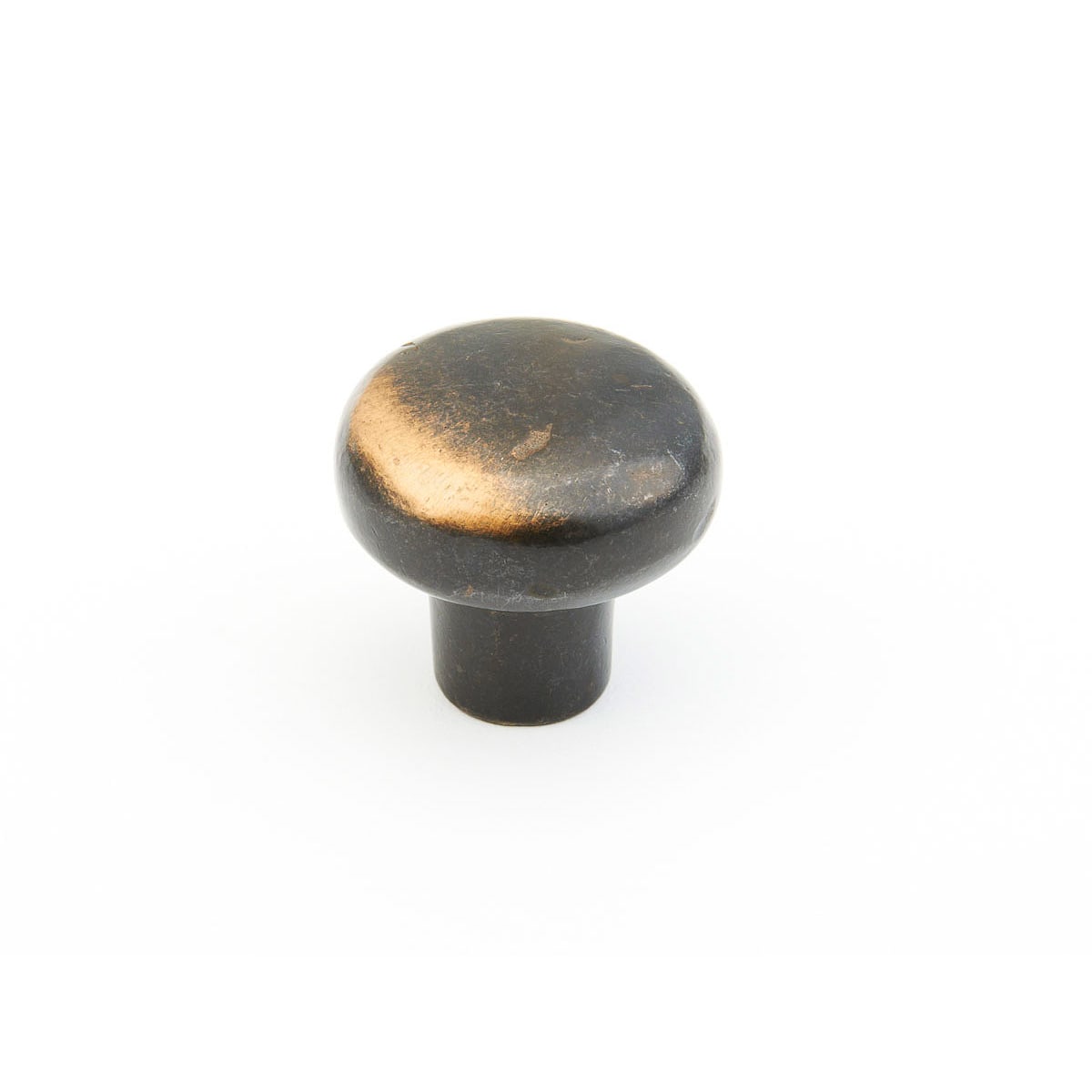 Mountain 1-3/8" Rustic Vintage Round Ball Solid Bronze Cabinet Knob - Made in Italy
