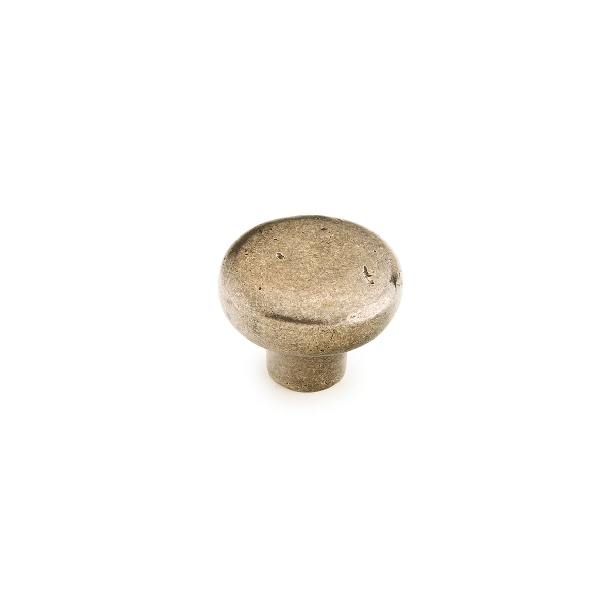 Mountain 1-5/8" Rustic Vintage Round Solid Bronze Cabinet Knob - Made in Italy