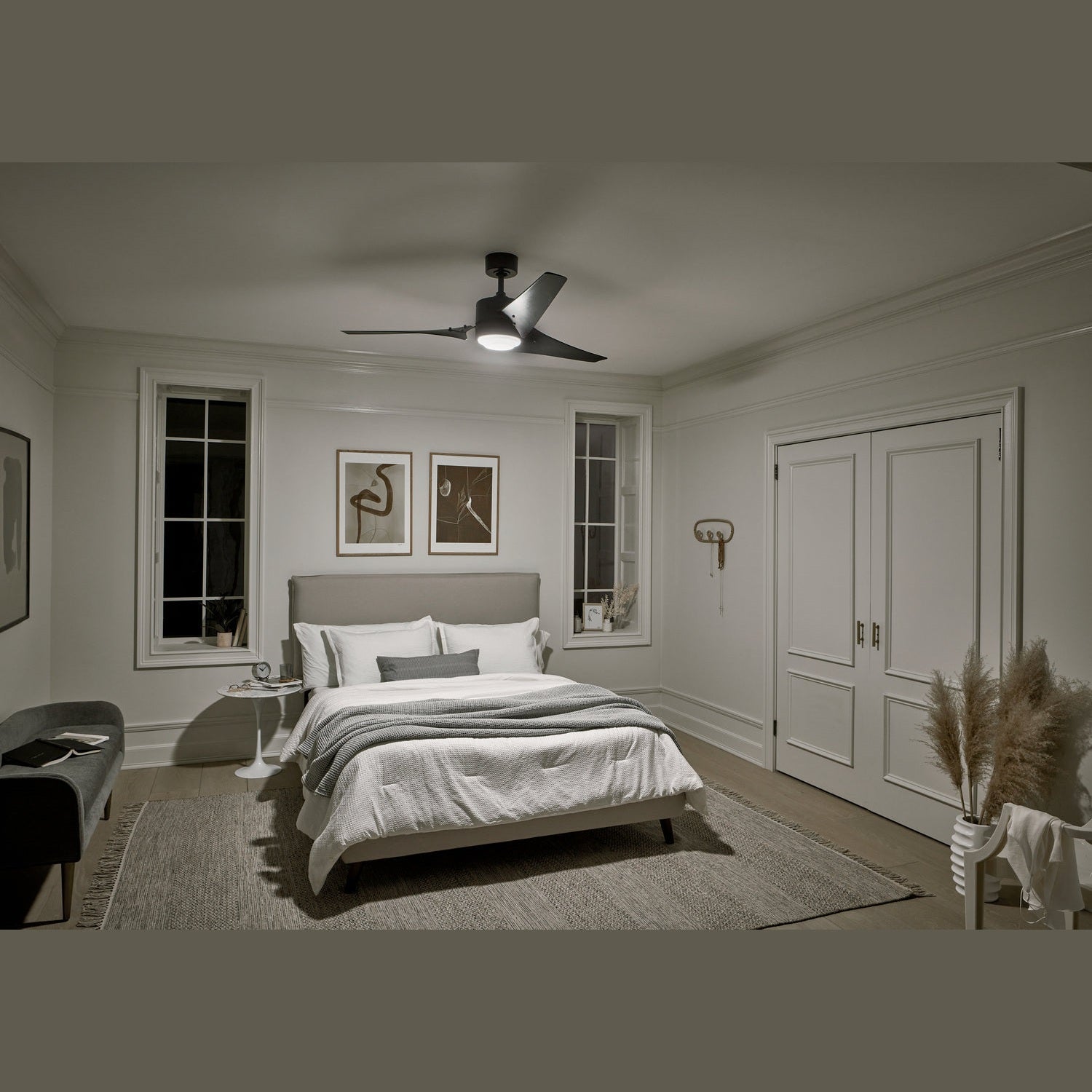 Kichler - 310155SBK - 60"Ceiling Fan - Rana - Satin Black