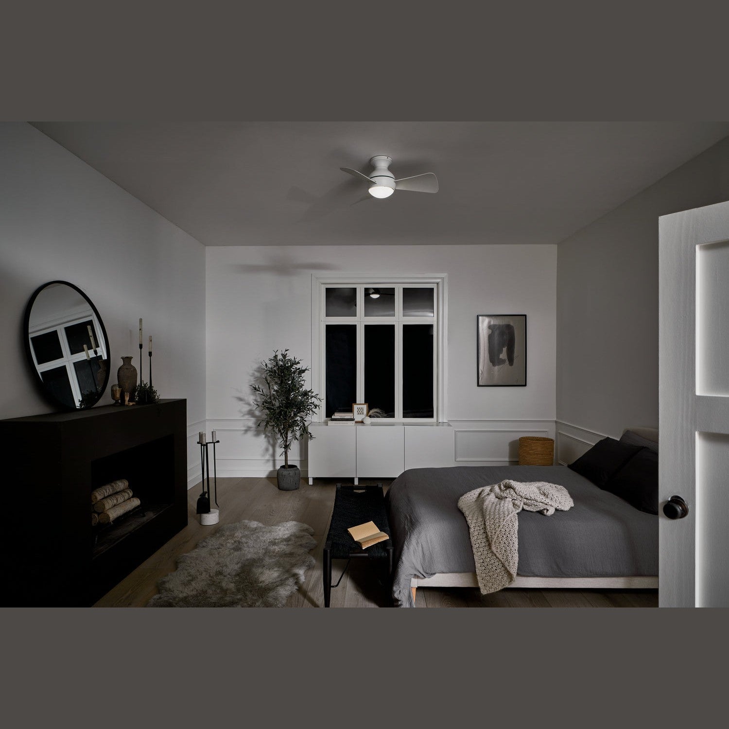 Kichler - 330150MWH - 34"Ceiling Fan - Sola - Matte White