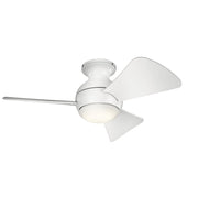 Kichler - 330150MWH - 34"Ceiling Fan - Sola - Matte White