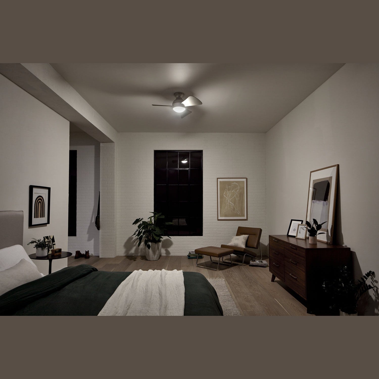 Kichler - 330150NI - 34"Ceiling Fan - Sola - Brushed Nickel