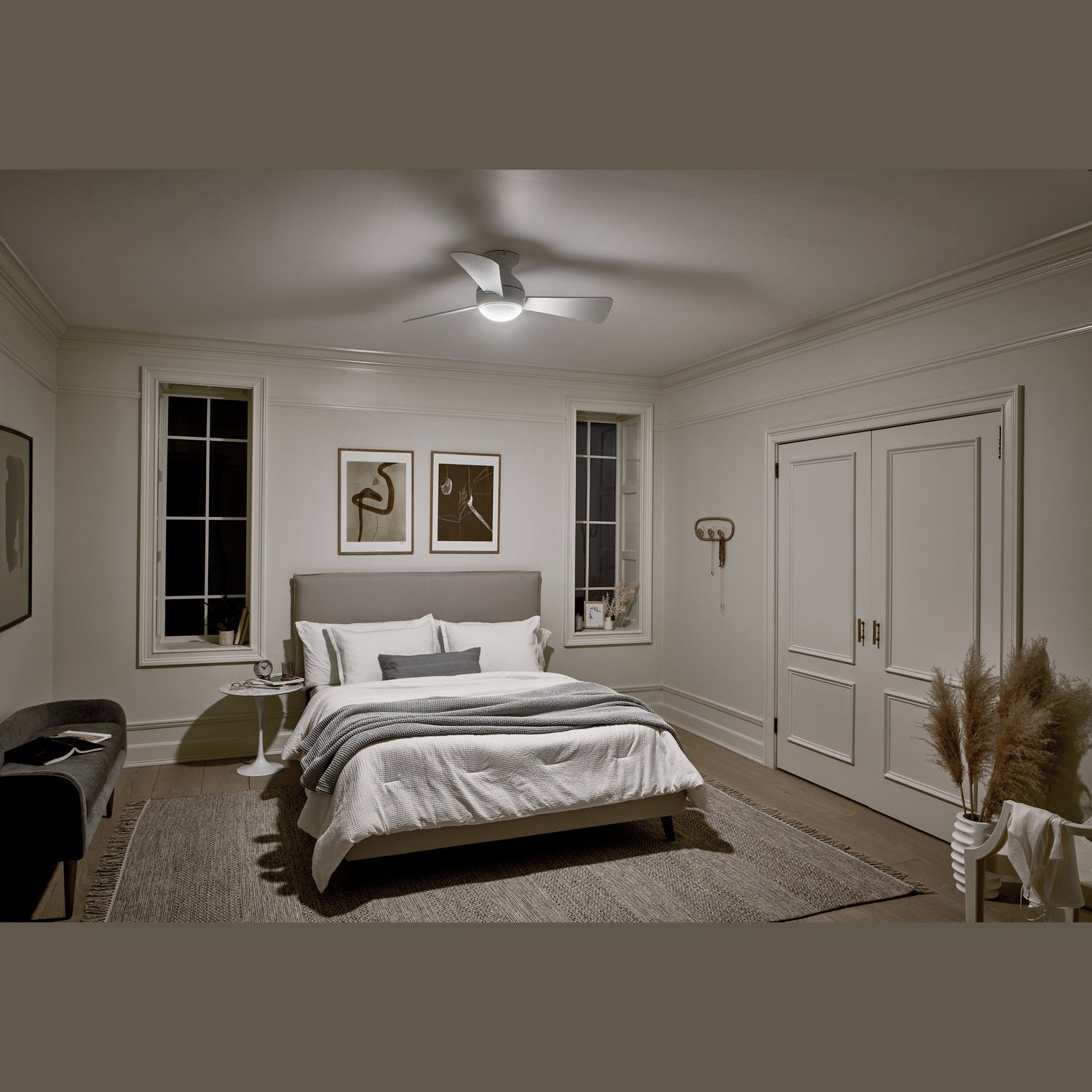 Kichler - 330151MWH - 44"Ceiling Fan - Sola - Matte White