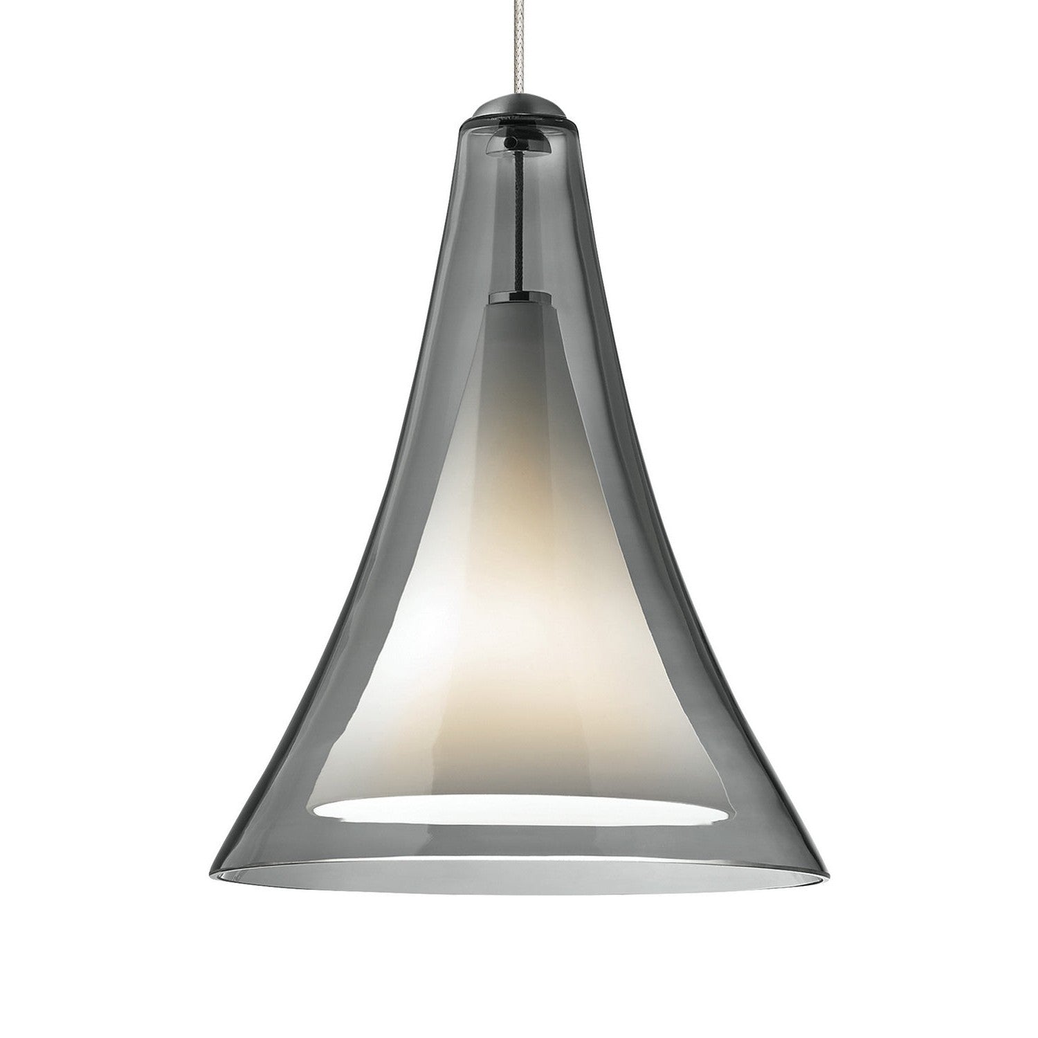 Visual Comfort Modern - 700MOMLPKS - One Light Pendant - Melrose - Satin Nickel