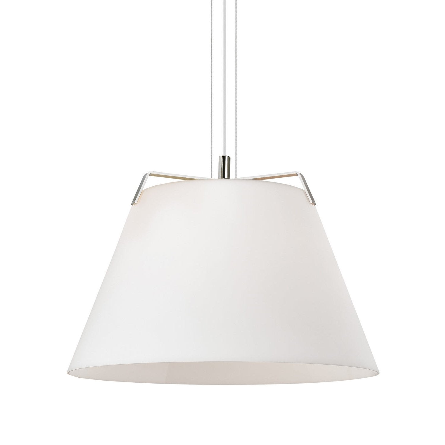 Visual Comfort Modern - 700TDDEVPWNW - One Light Pendant - Devin - Polished Nickel/White