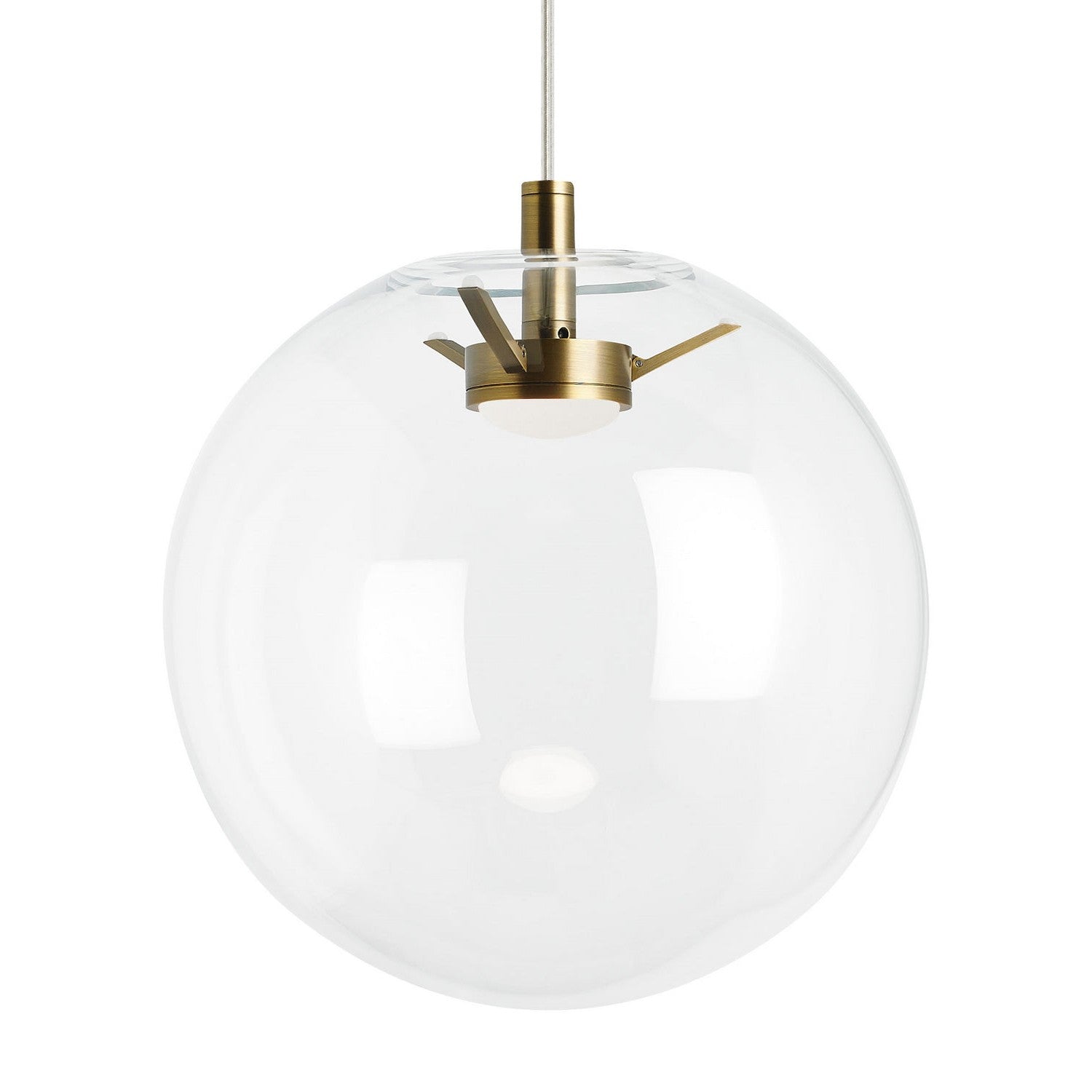 Visual Comfort Modern - 700TDPLNPCR-LEDWD - LED Pendant - Palona - Aged Brass