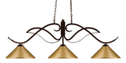 Z-Lite - 126BRZ-MSG - Three Light Billiard - Phoenix - Bronze