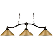 Z-Lite - 147BRZ-MSG - Three Light Billiard - Chance - Bronze