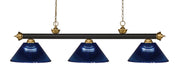 Z-Lite - 200-3BRZ+SG-ARDB - Three Light Billiard - Riviera - Bronze + Satin Gold