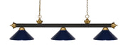 Z-Lite - 200-3BRZ+SG-MNB - Three Light Billiard - Riviera - Bronze + Satin Gold