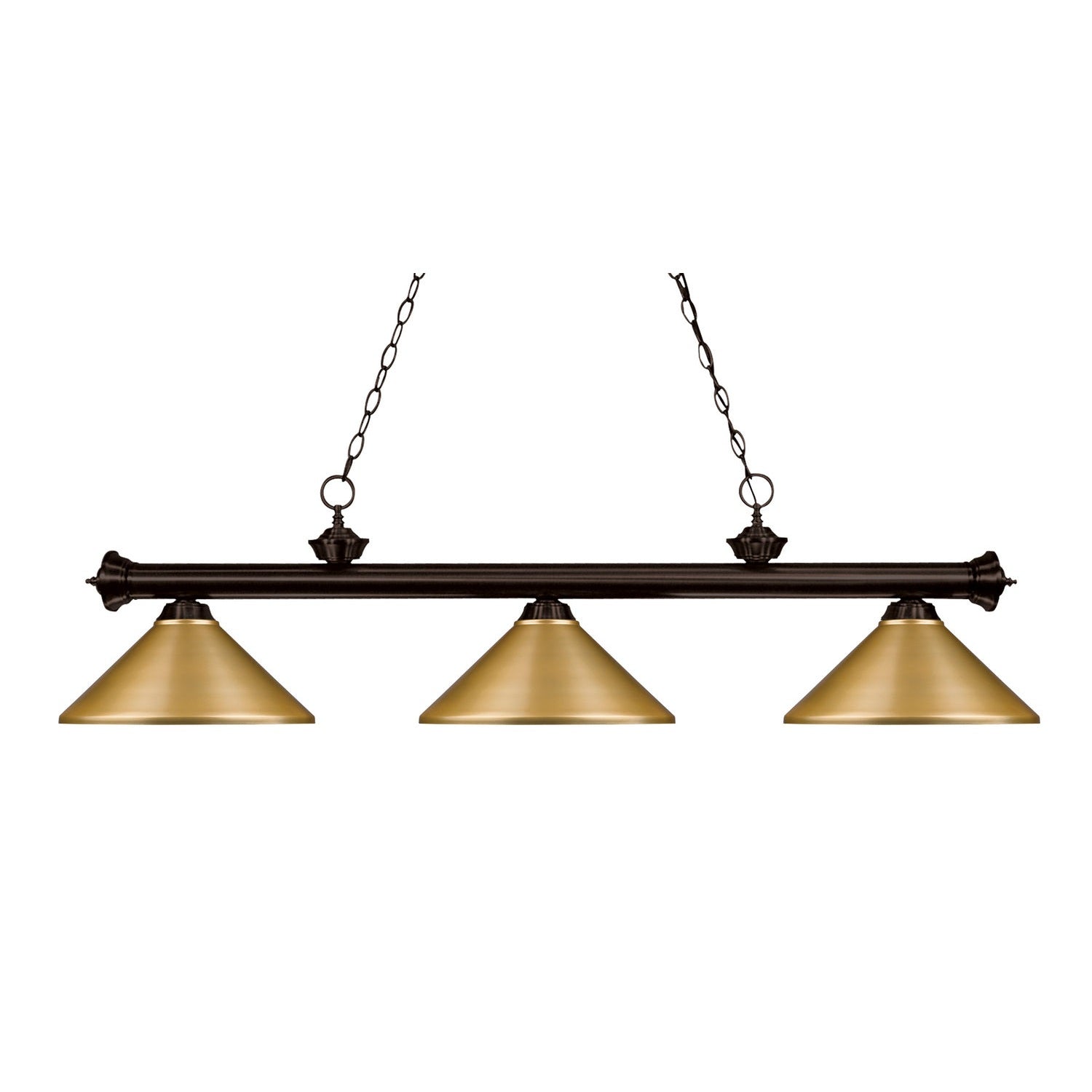 Z-Lite - 200-3BRZ-MSG - Three Light Billiard - Riviera - Bronze