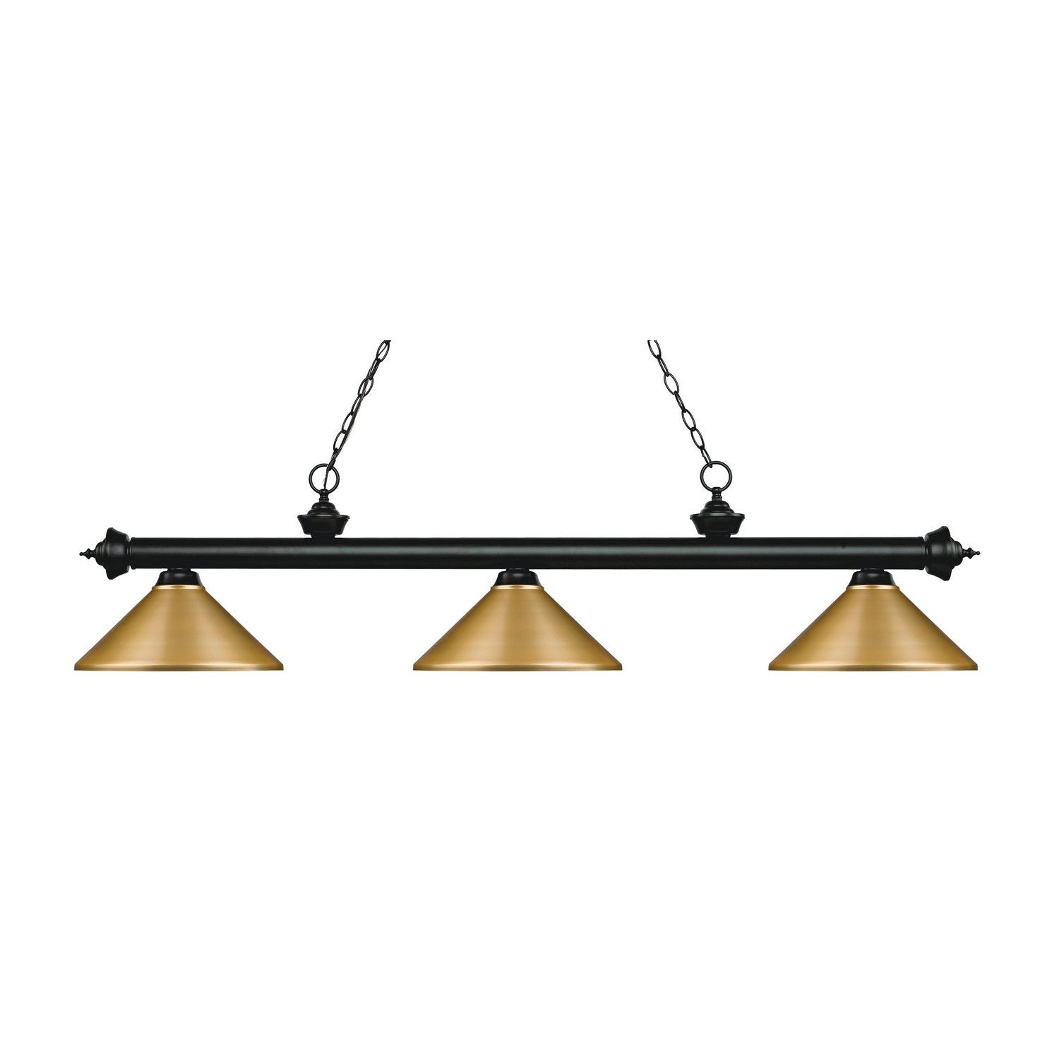 Z-Lite - 200-3MB-MSG - Three Light Billiard - Riviera - Matte Black