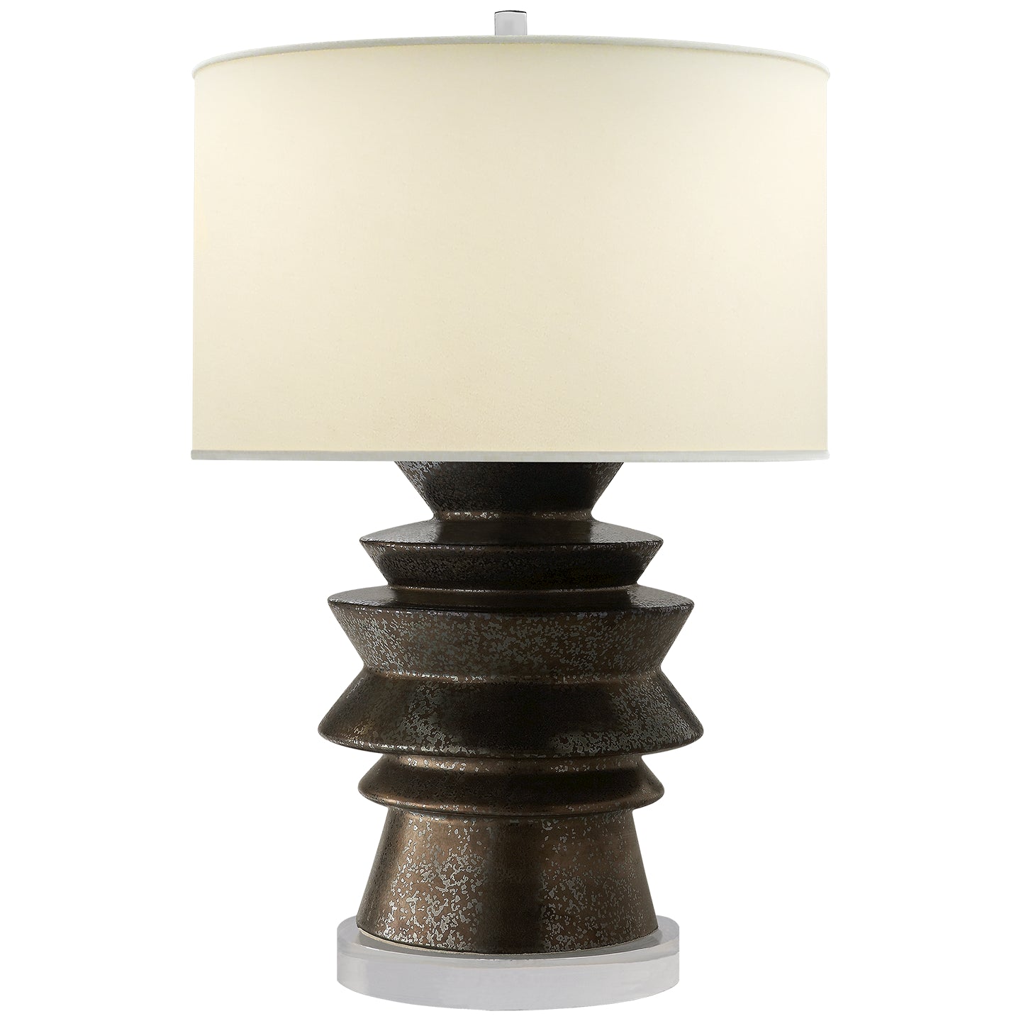 Visual Comfort Signature - CHA 8693CBZ-PL - One Light Table Lamp - Stacked Disk - Crystal Bronze