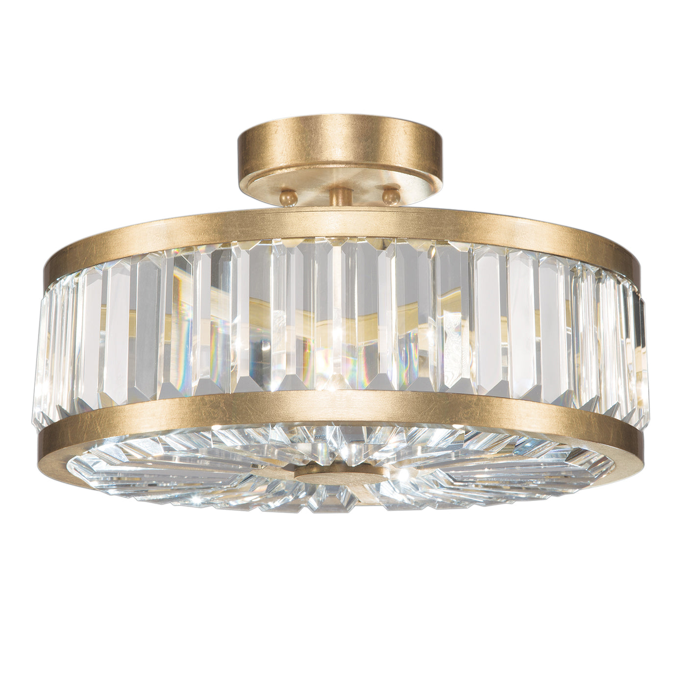 Fine Art Handcrafted Lighting - 815740-2ST - Three Light Semi-Flush Mount - Crystal Enchantment - Gold