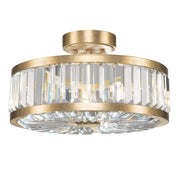 Fine Art Handcrafted Lighting - 815740-2ST - Three Light Semi-Flush Mount - Crystal Enchantment - Gold