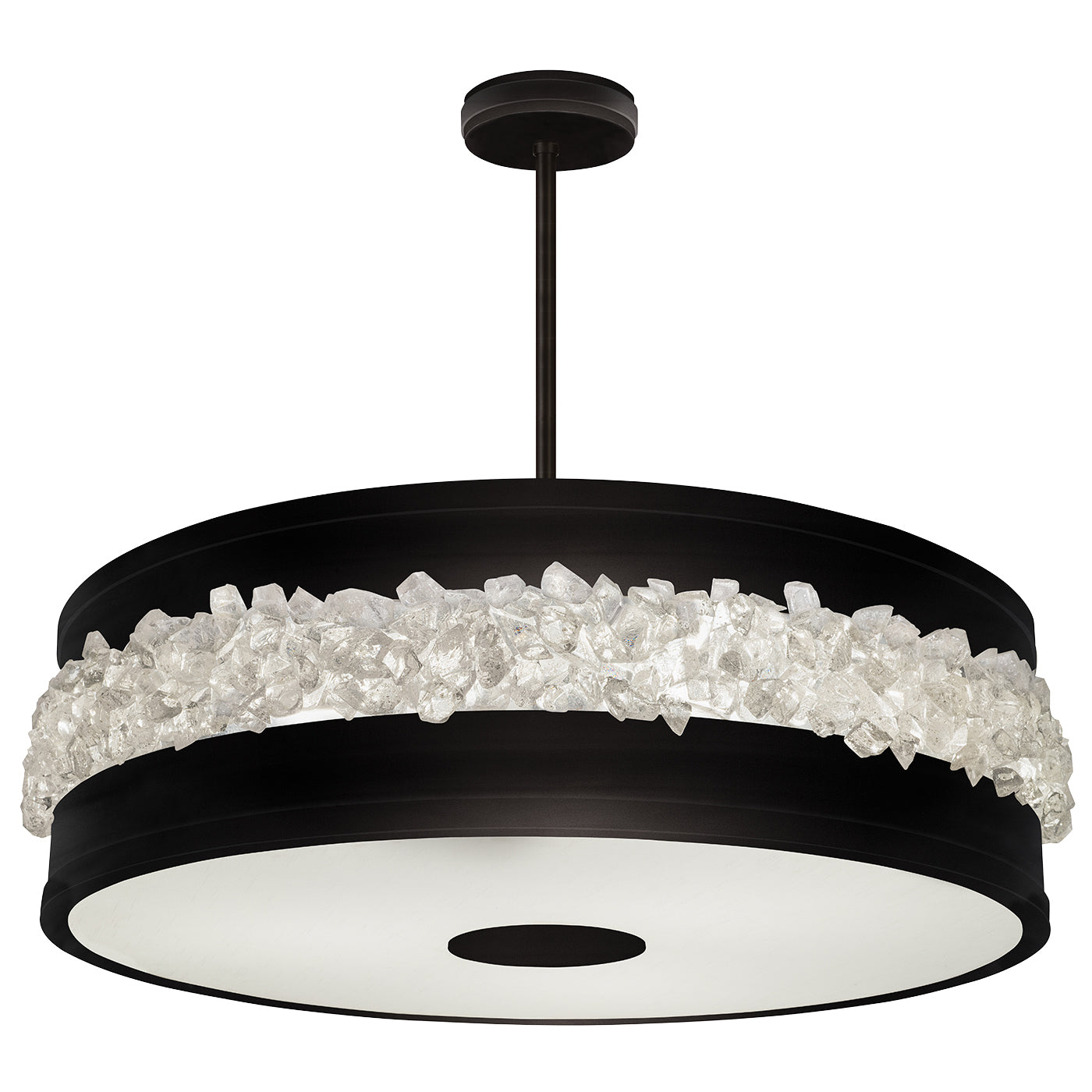Fine Art Handcrafted Lighting - 876340-2ST - Three Light Pendant - Arctic Halo - Black