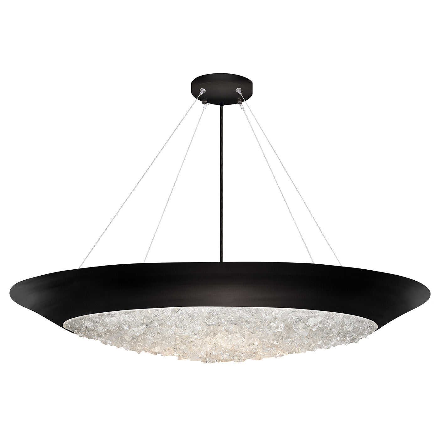 Fine Art Handcrafted Lighting - 876440-2ST - Three Light Pendant - Arctic Halo - Black