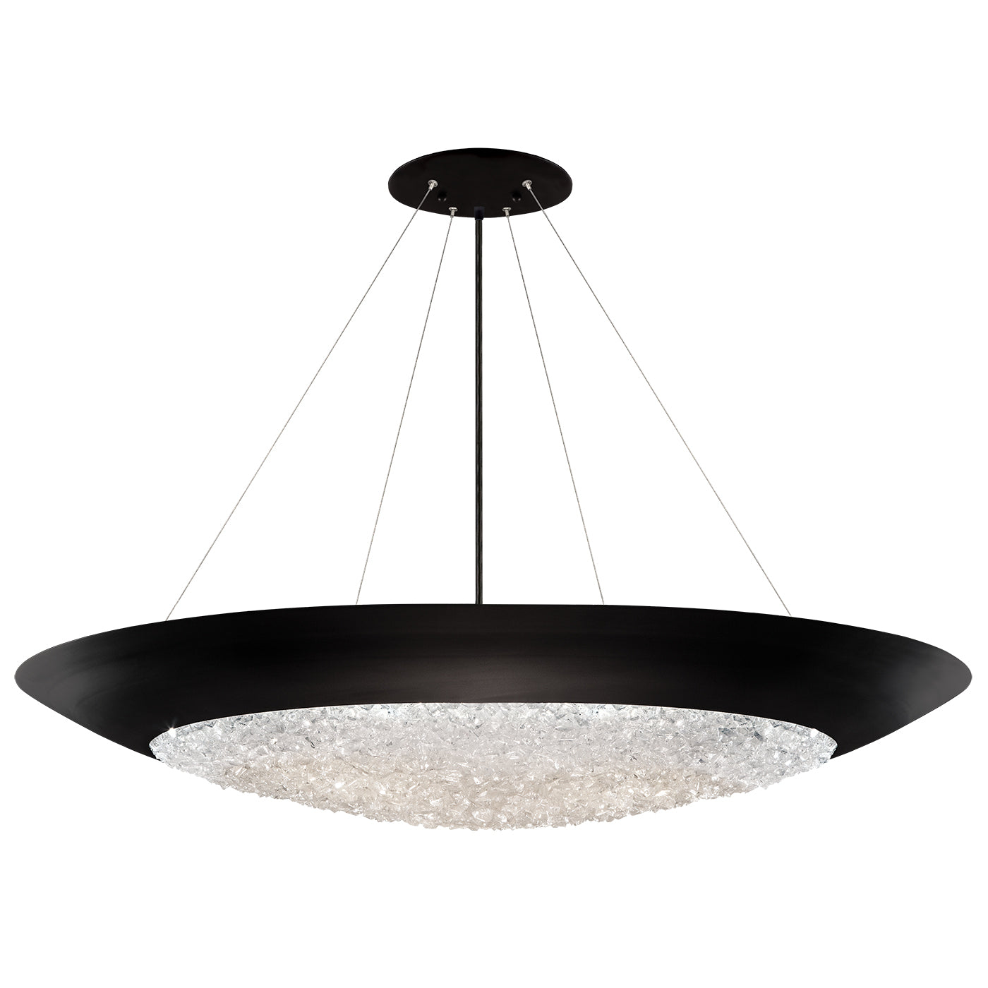 Fine Art Handcrafted Lighting - 876540-2ST - Three Light Pendant - Arctic Halo - Black