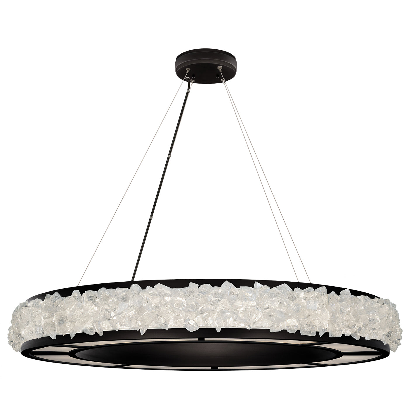 Fine Art Handcrafted Lighting - 878040-2ST - 16 Light Pendant - Arctic Halo - Black