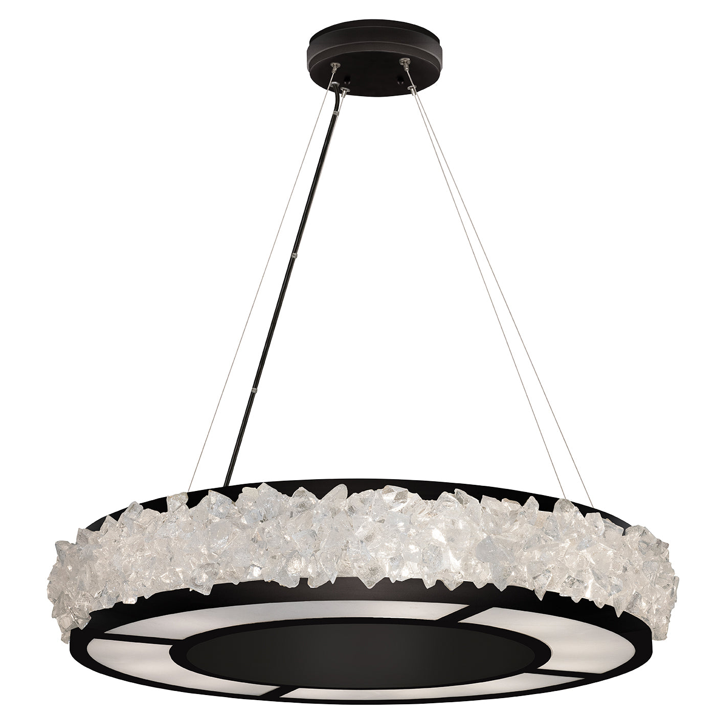 Fine Art Handcrafted Lighting - 878140-2ST - 12 Light Pendant - Arctic Halo - Black
