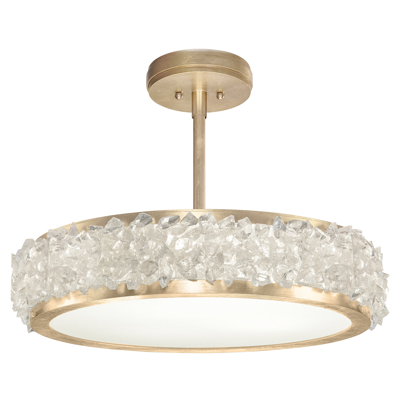 Fine Art Handcrafted Lighting - 879940-1ST - Three Light Semi-Flush Mount - Arctic Halo - Gold