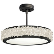 Fine Art Handcrafted Lighting - 879940-2ST - Three Light Semi-Flush Mount - Arctic Halo - Black
