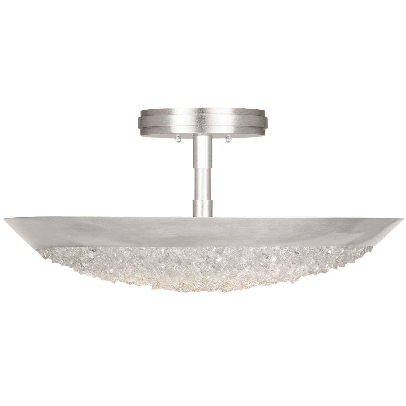 Fine Art Handcrafted Lighting - 880040ST - Three Light Semi-Flush Mount - Arctic Halo - Silver