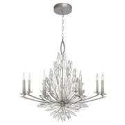 Fine Art Handcrafted Lighting - 881240ST - Eight Light Chandelier - Lily Buds - Silver