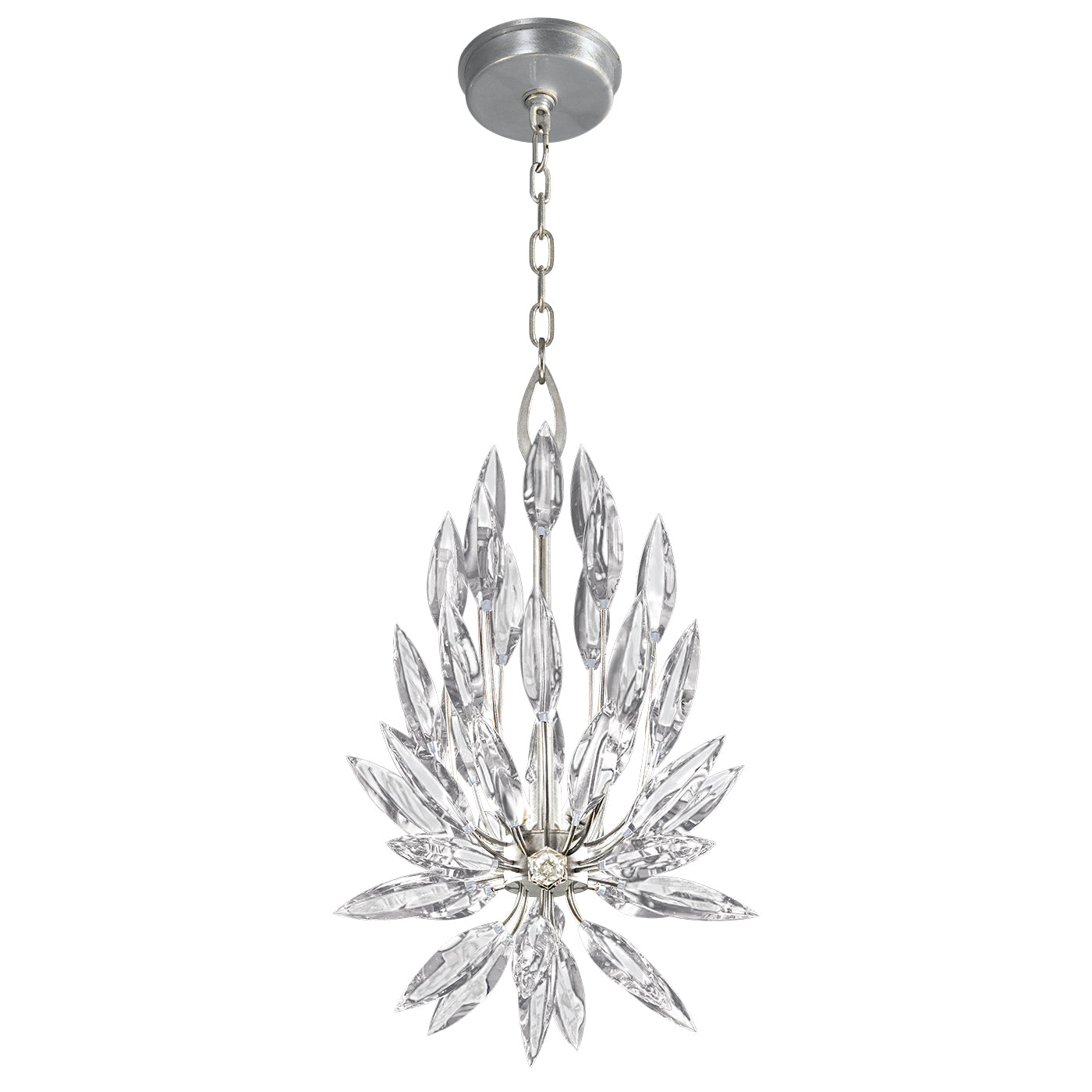 Fine Art Handcrafted Lighting - 881540ST - Three Light Chandelier - Lily Buds - Silver