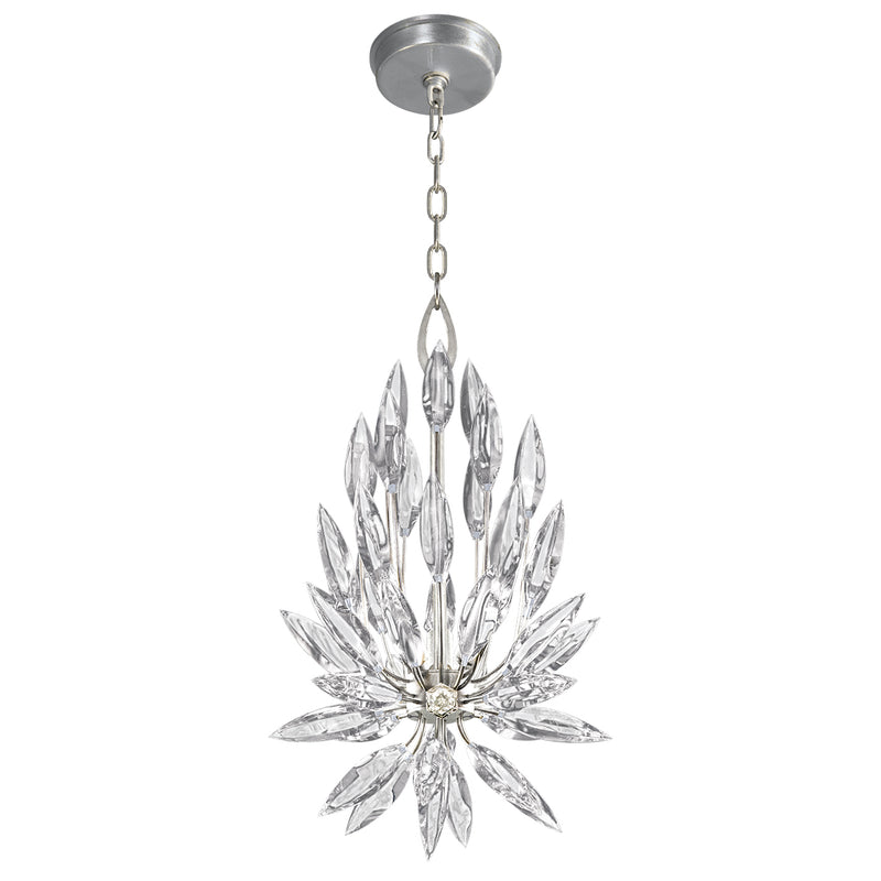 Fine Art Handcrafted Lighting - 881540ST - Three Light Chandelier - Lily Buds - Silver