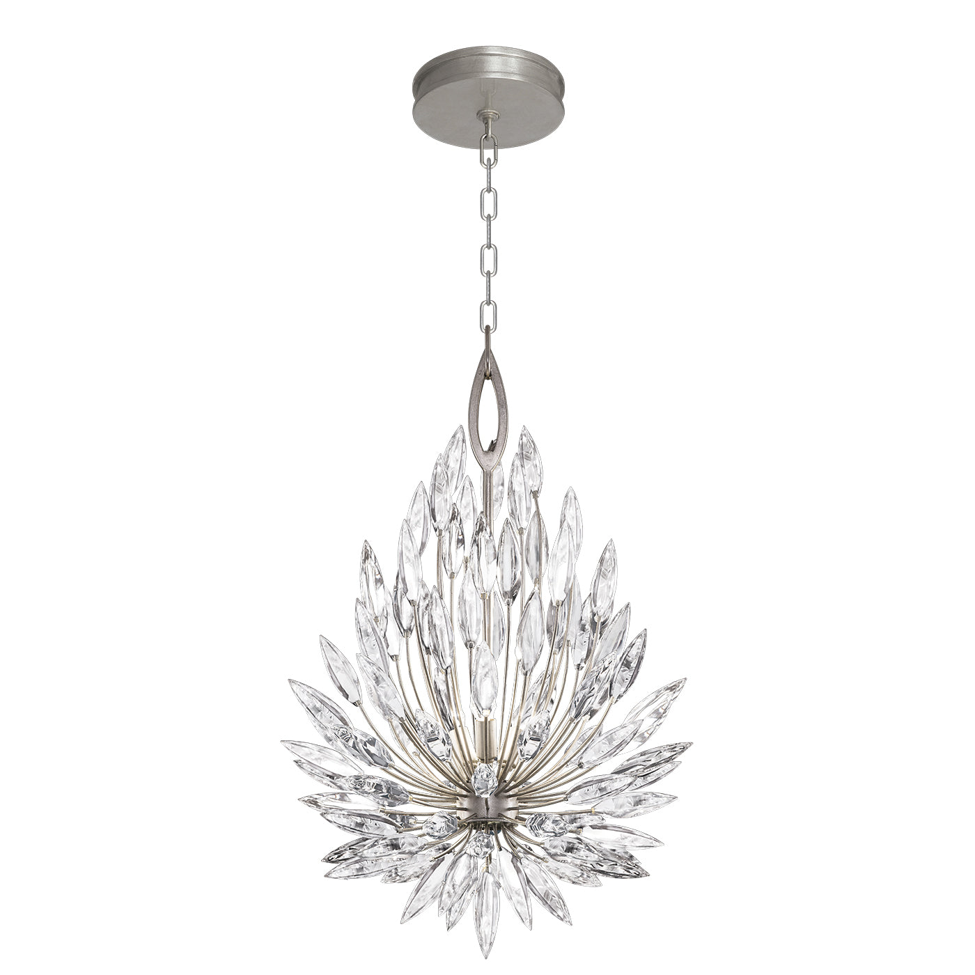 Fine Art Handcrafted Lighting - 881640ST - Three Light Chandelier - Lily Buds - Silver