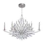 Fine Art Handcrafted Lighting - 883240ST - Six Light Chandelier - Lily Buds - Silver