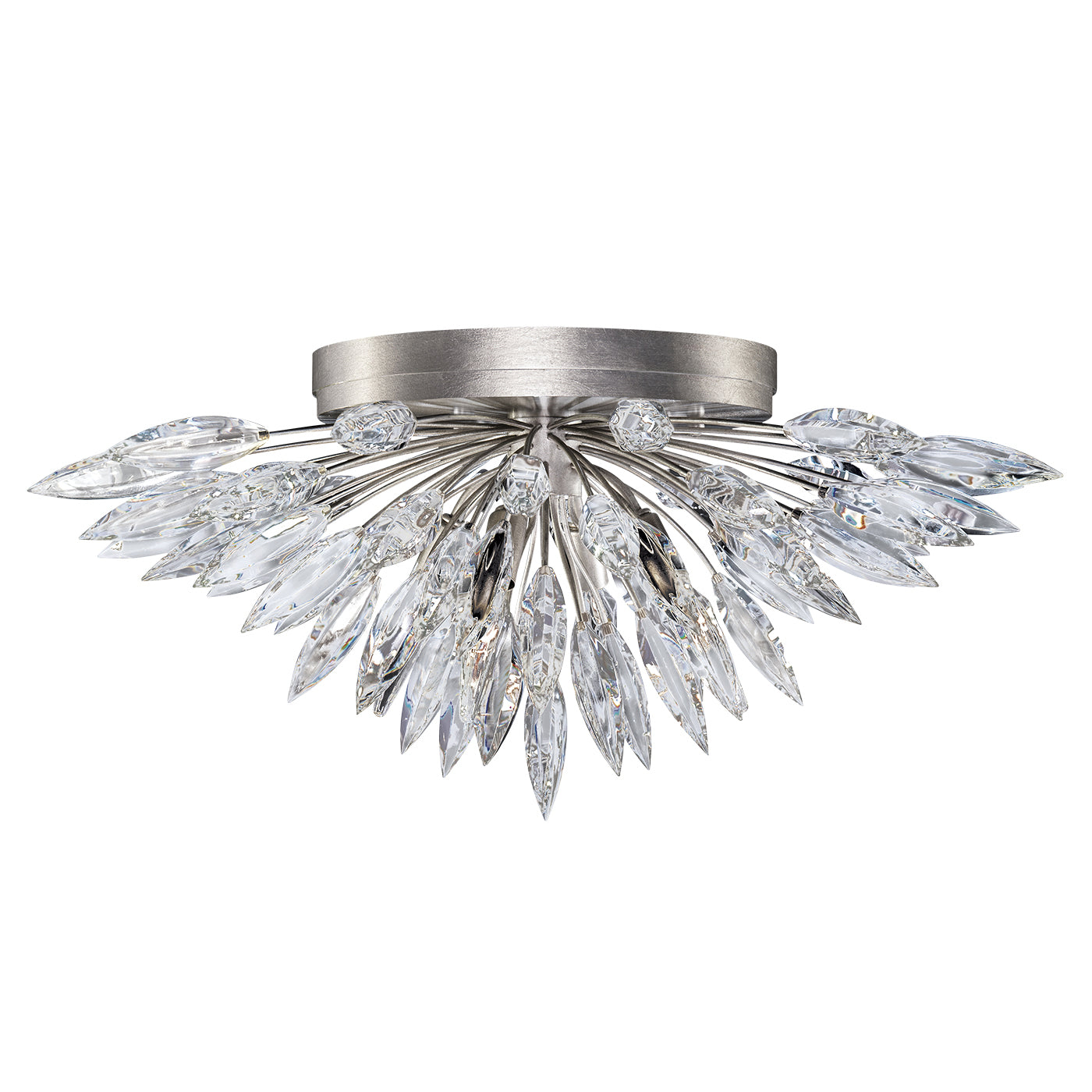Fine Art Handcrafted Lighting - 883640ST - Four Light Flush Mount - Lily Buds - Silver
