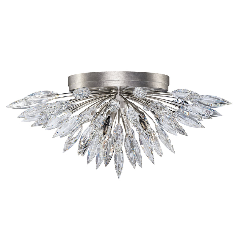 Fine Art Handcrafted Lighting - 883640ST - Four Light Flush Mount - Lily Buds - Silver