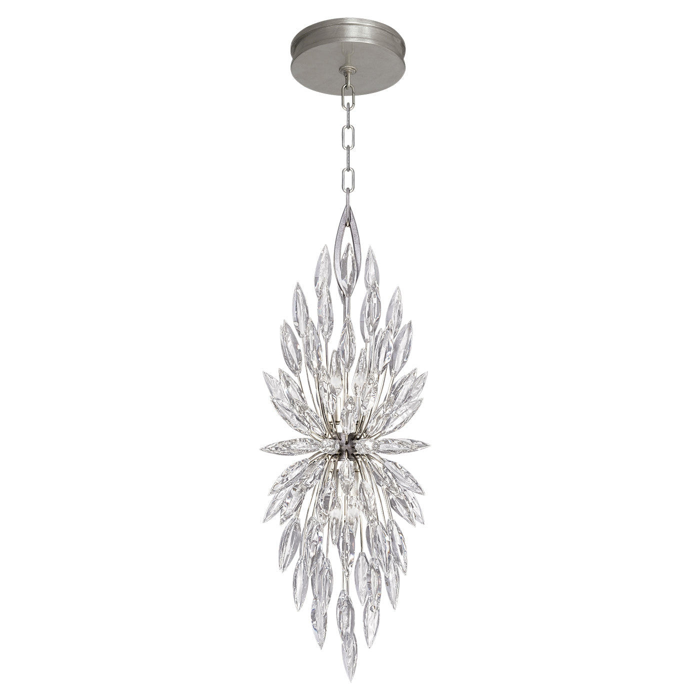 Fine Art Handcrafted Lighting - 883740ST - Four Light Pendant - Lily Buds - Silver