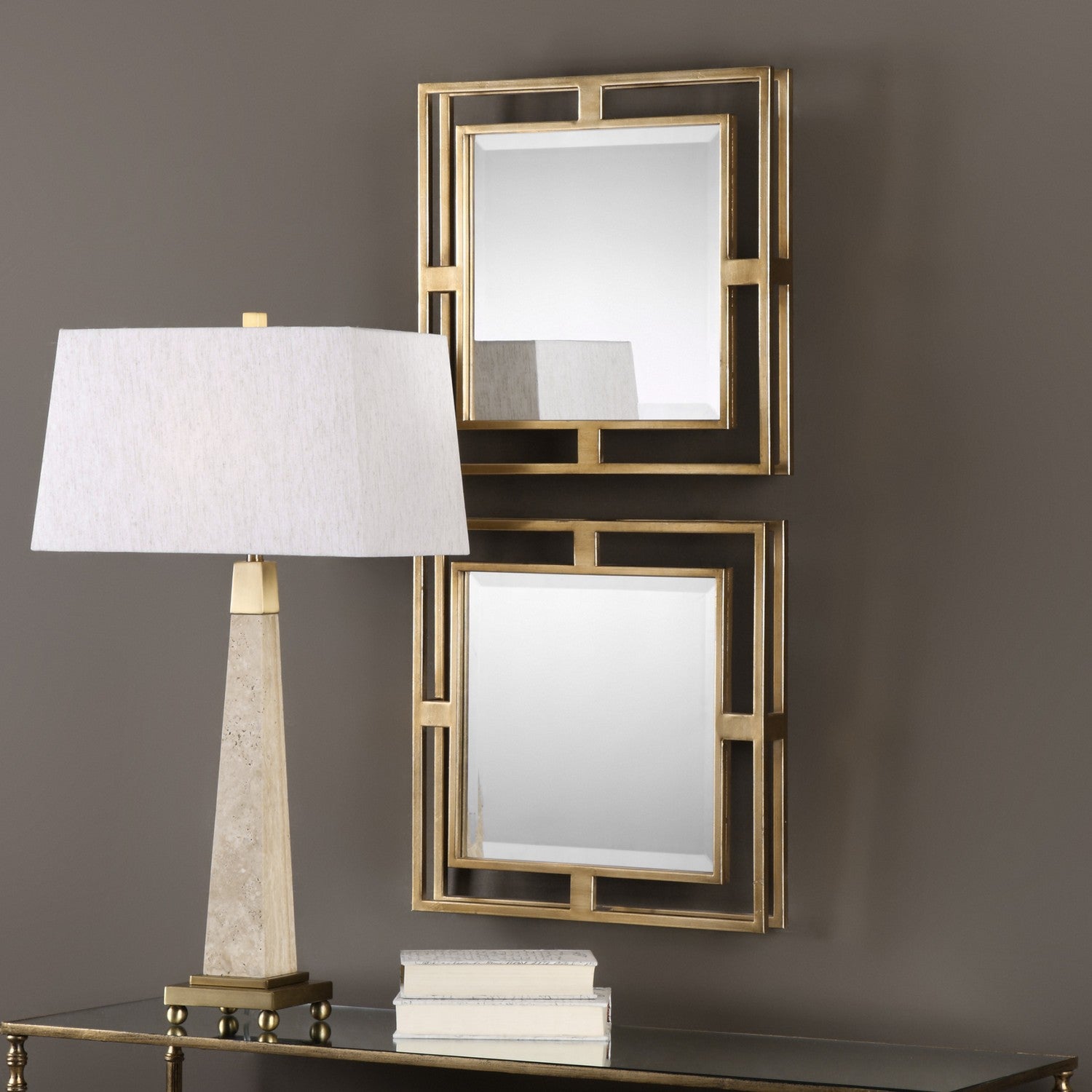 Uttermost - 09234 - Mirror, Set Of 2 - Allick - Antiqued Gold Leaf