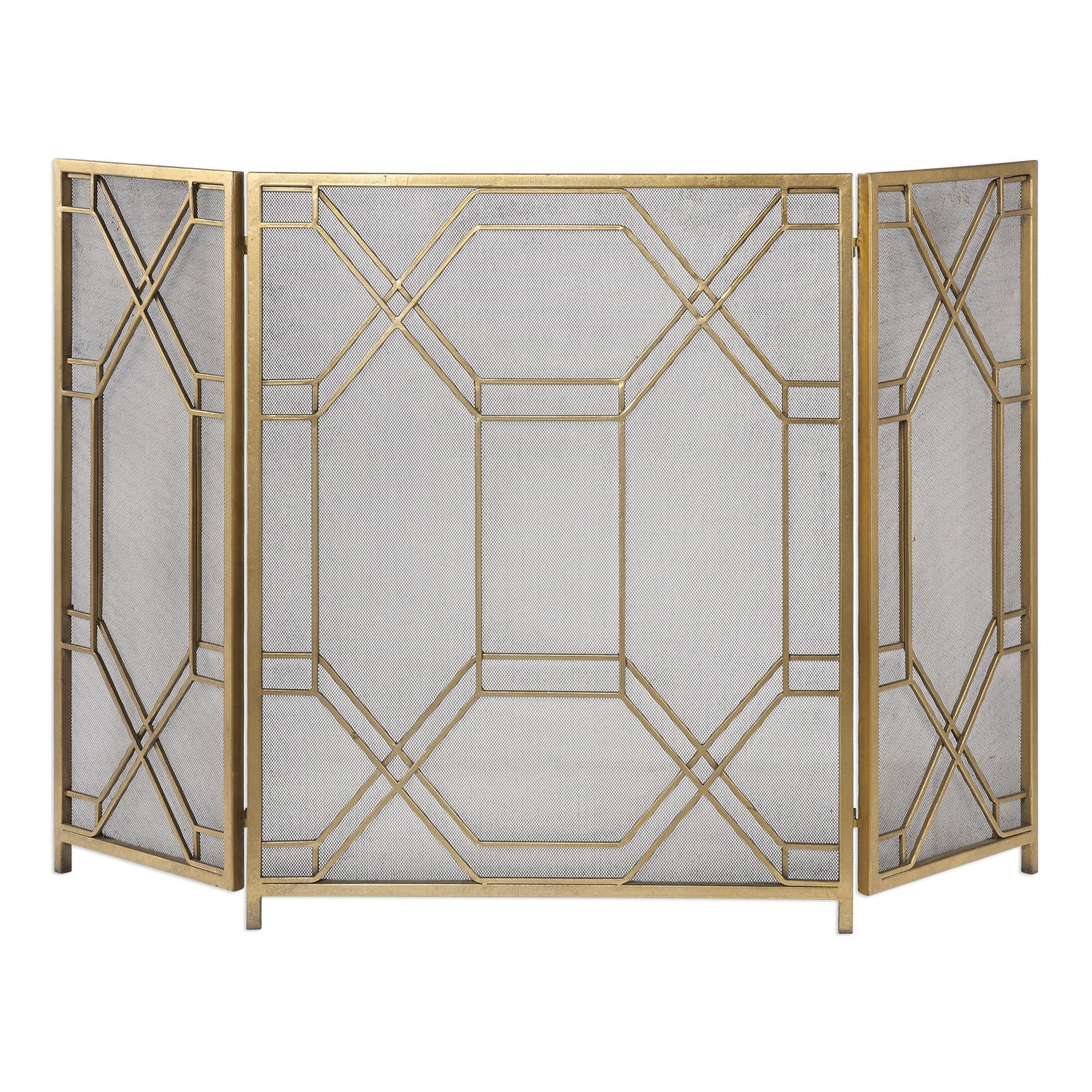 Uttermost - 18707 - Fireplace Screen - Rosen - Antiqued Gold Leaf