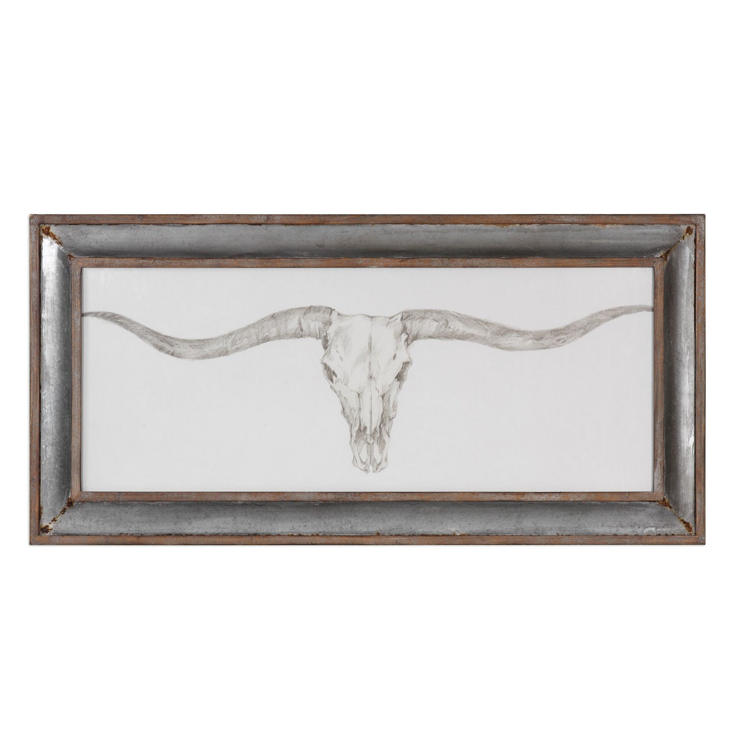 Uttermost - 51106 - Wall Art - Western Skull Mount - Barnwood