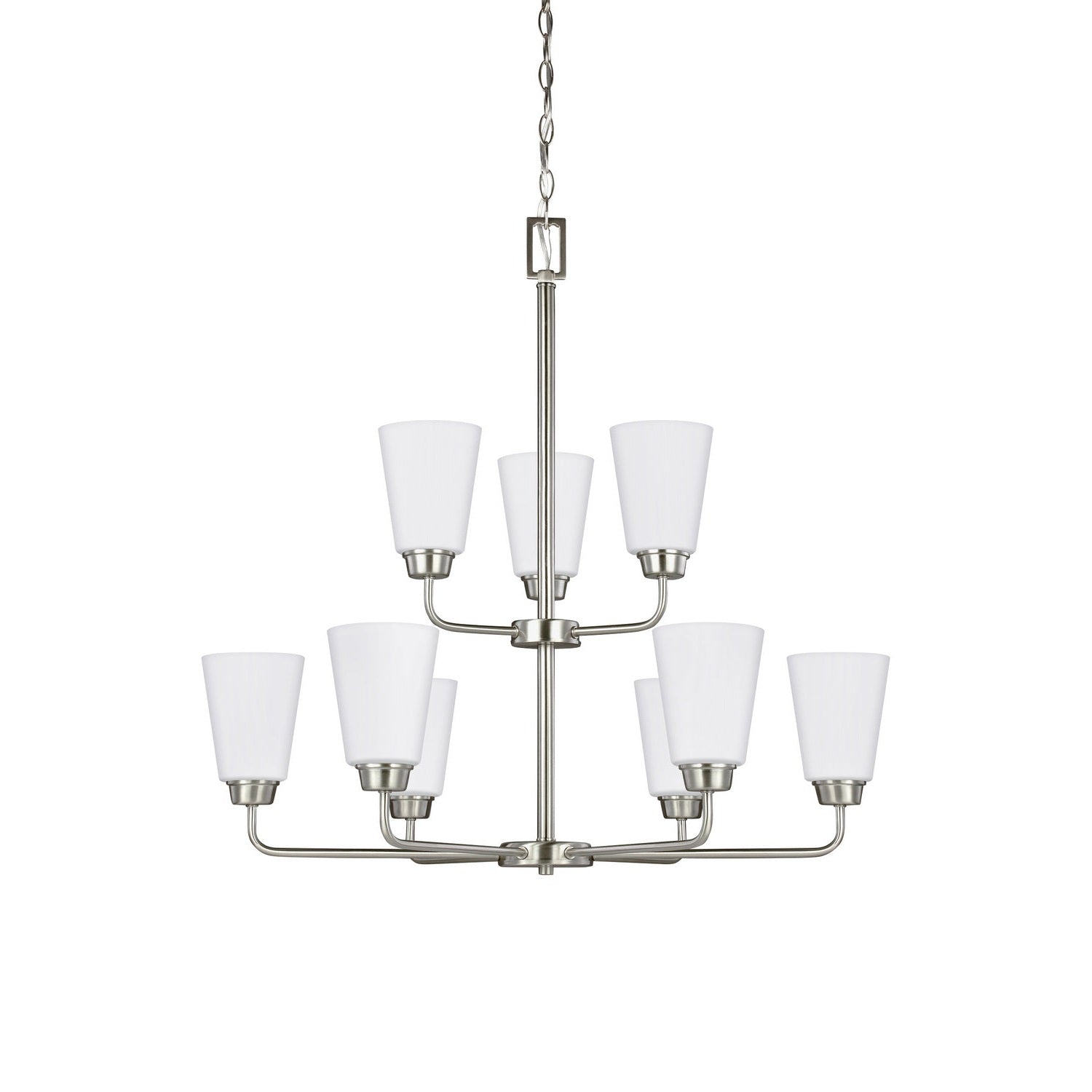 Generation Lighting - 3115209-962 - Nine Light Chandelier - Kerrville - Brushed Nickel