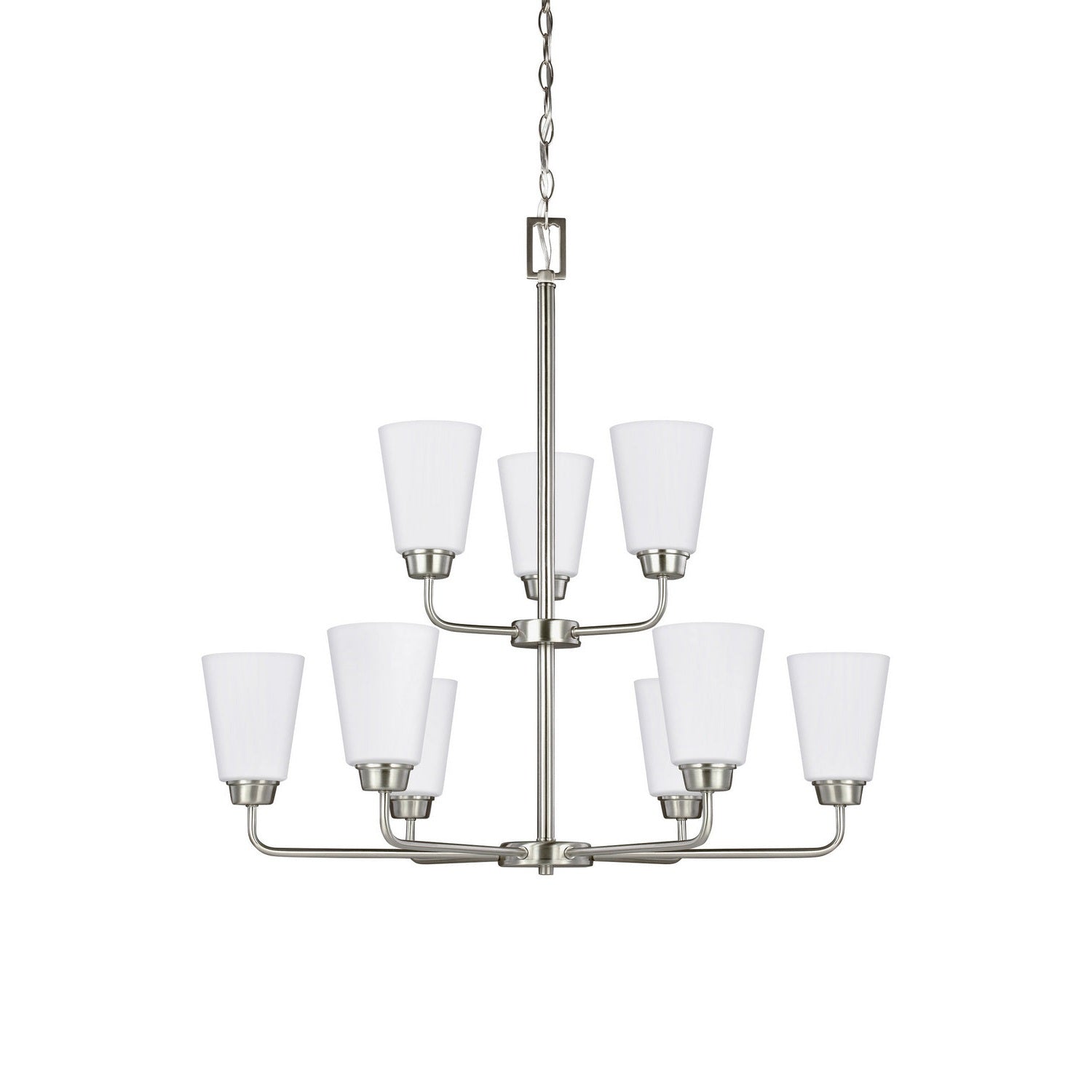 Generation Lighting - 3115209EN3-962 - Nine Light Chandelier - Kerrville - Brushed Nickel