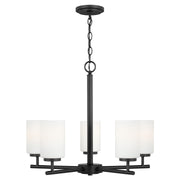 Generation Lighting - 31161EN3-112 - Five Light Chandelier - Oslo - Midnight Black