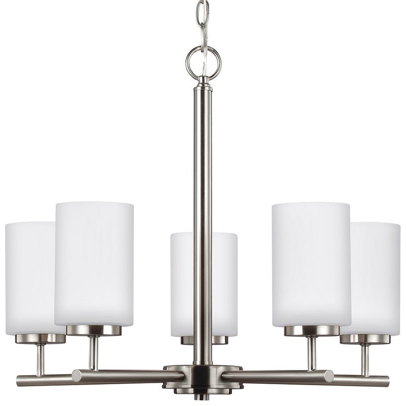 Generation Lighting - 31161EN3-962 - Five Light Chandelier - Oslo - Brushed Nickel