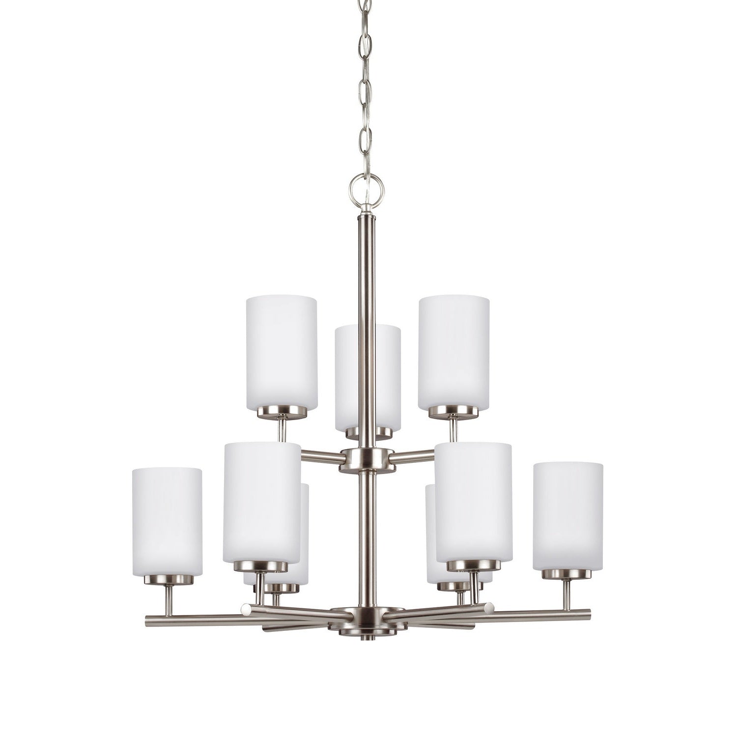 Generation Lighting - 31162-962 - Nine Light Chandelier - Oslo - Brushed Nickel