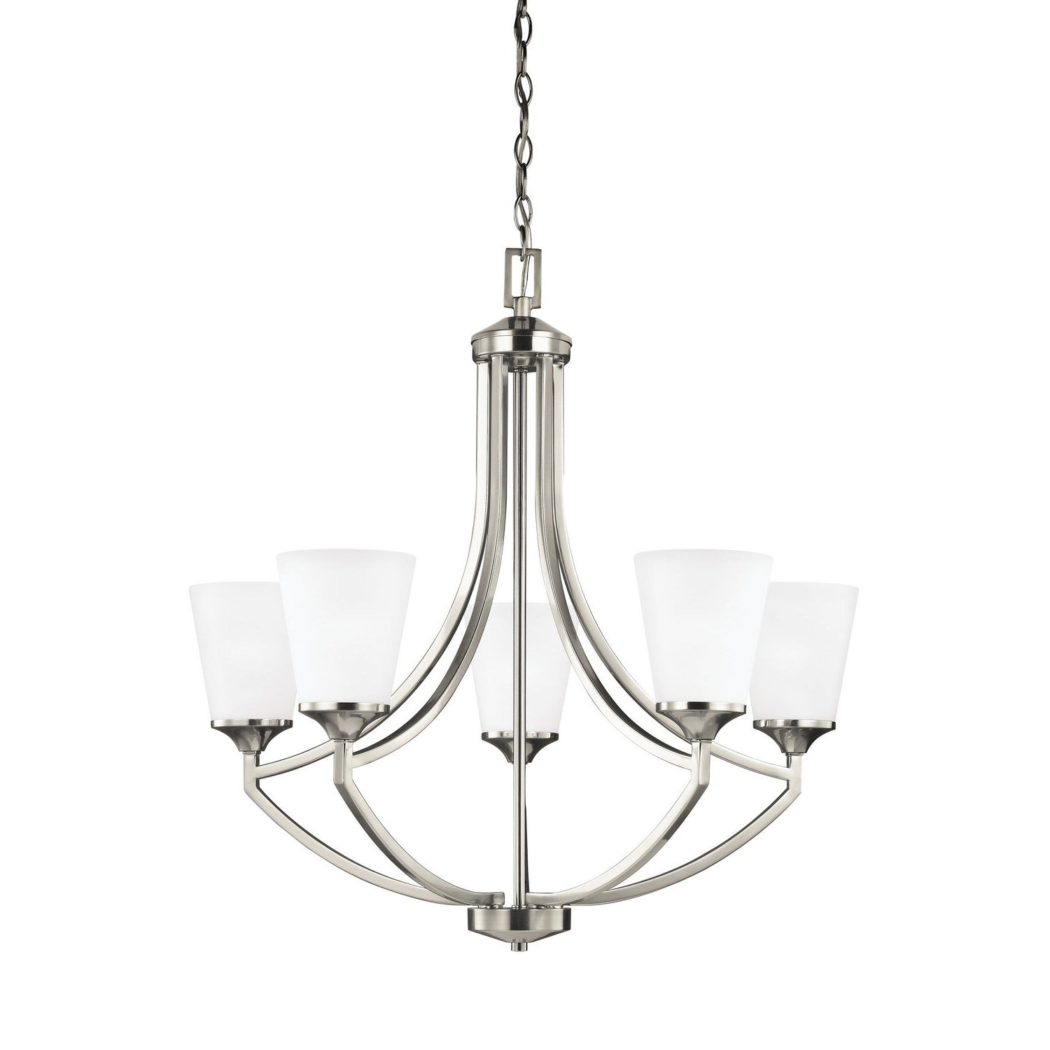 Generation Lighting - 3124505EN3-962 - Five Light Chandelier - Hanford - Brushed Nickel