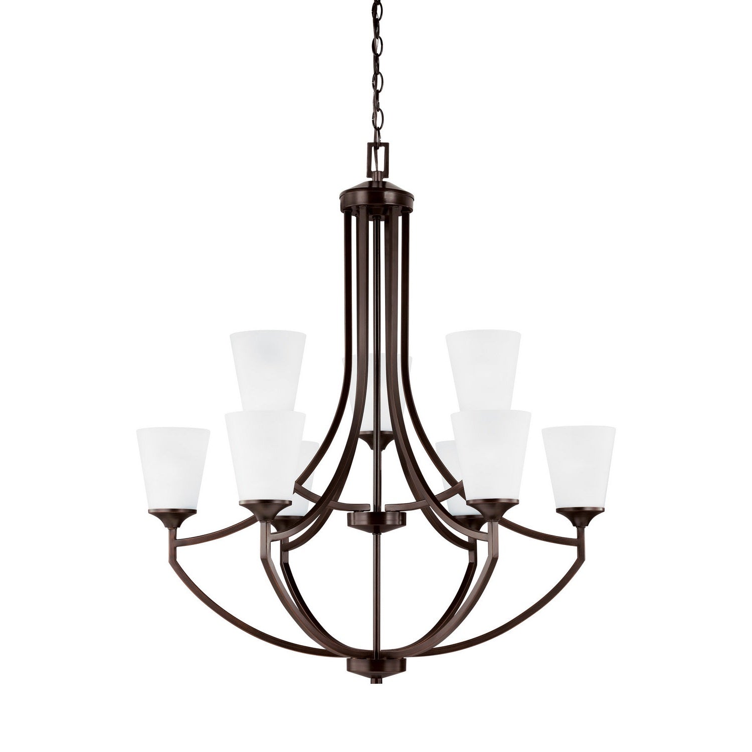 Generation Lighting - 3124509EN3-710 - Nine Light Chandelier - Hanford - Bronze
