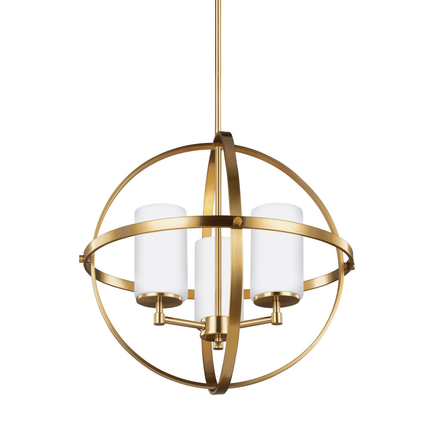 Generation Lighting - 3124603-848 - Three Light Chandelier - Alturas - Satin Brass