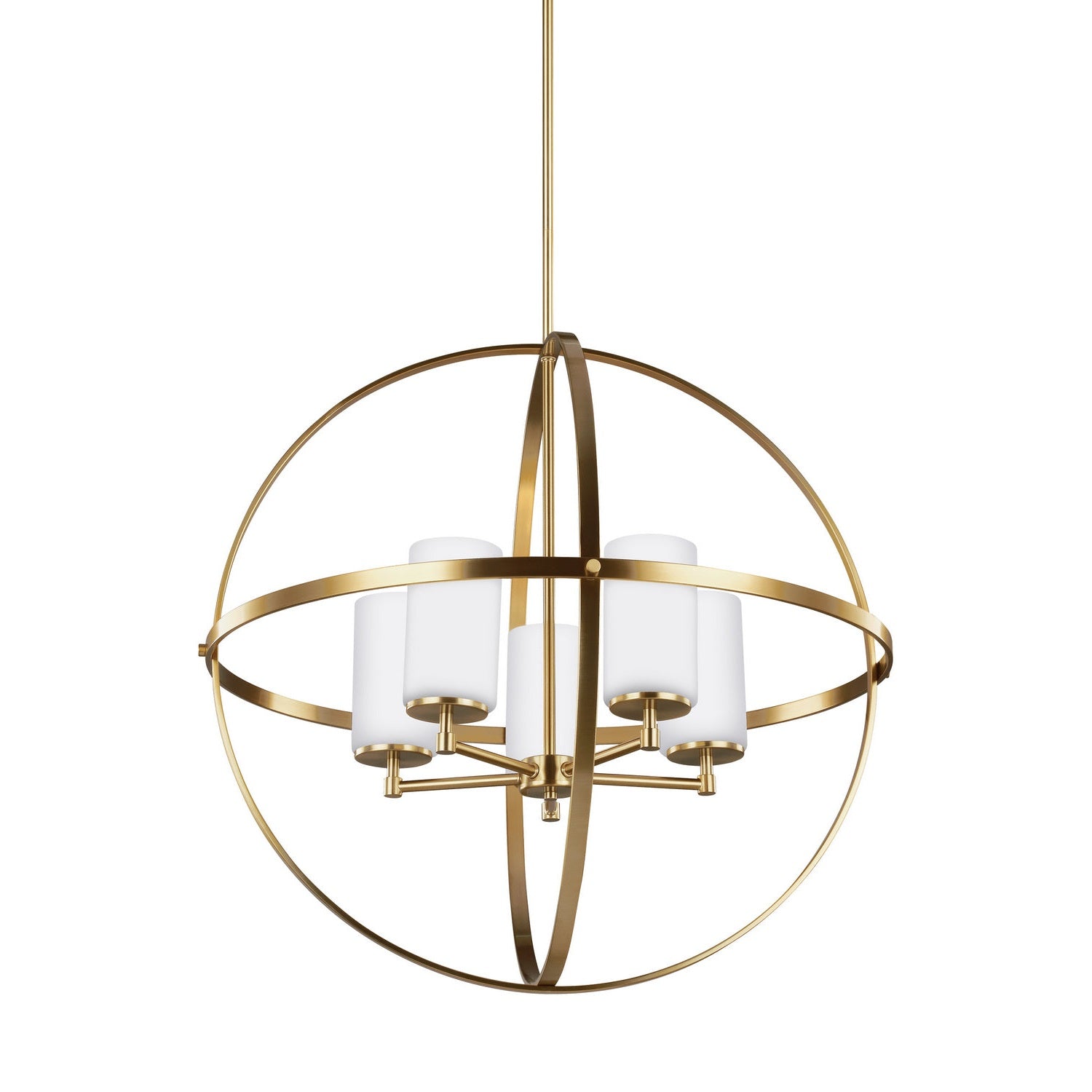 Generation Lighting - 3124605-848 - Five Light Chandelier - Alturas - Satin Brass