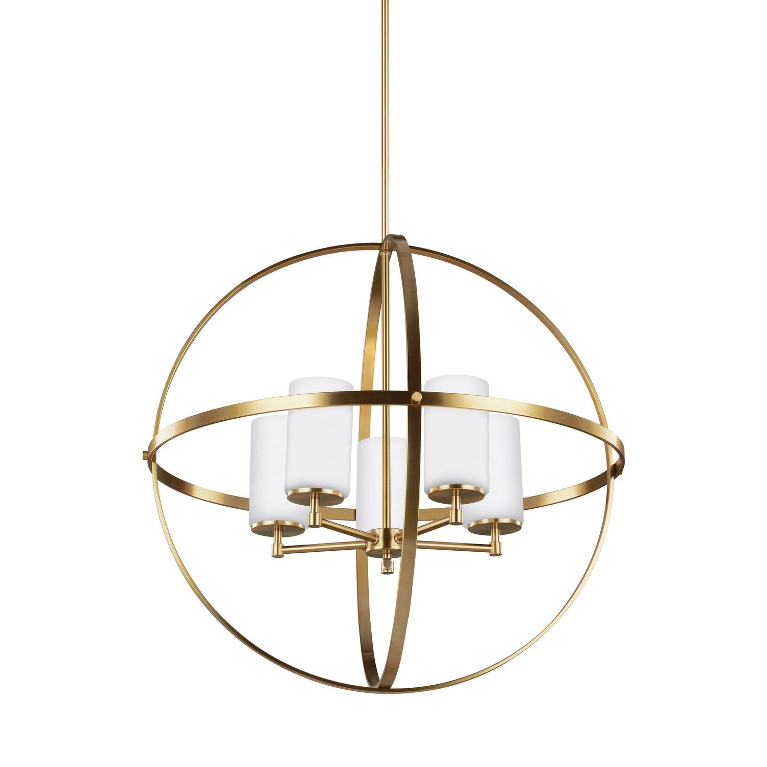 Generation Lighting - 3124605EN3-848 - Five Light Chandelier - Alturas - Satin Brass